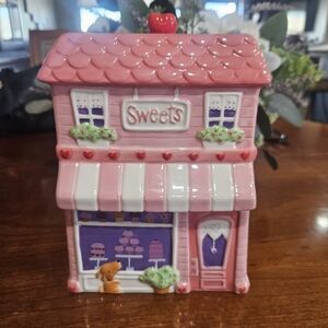 Hallmark Pink Ceramic Sweets Shop Cookie Jar